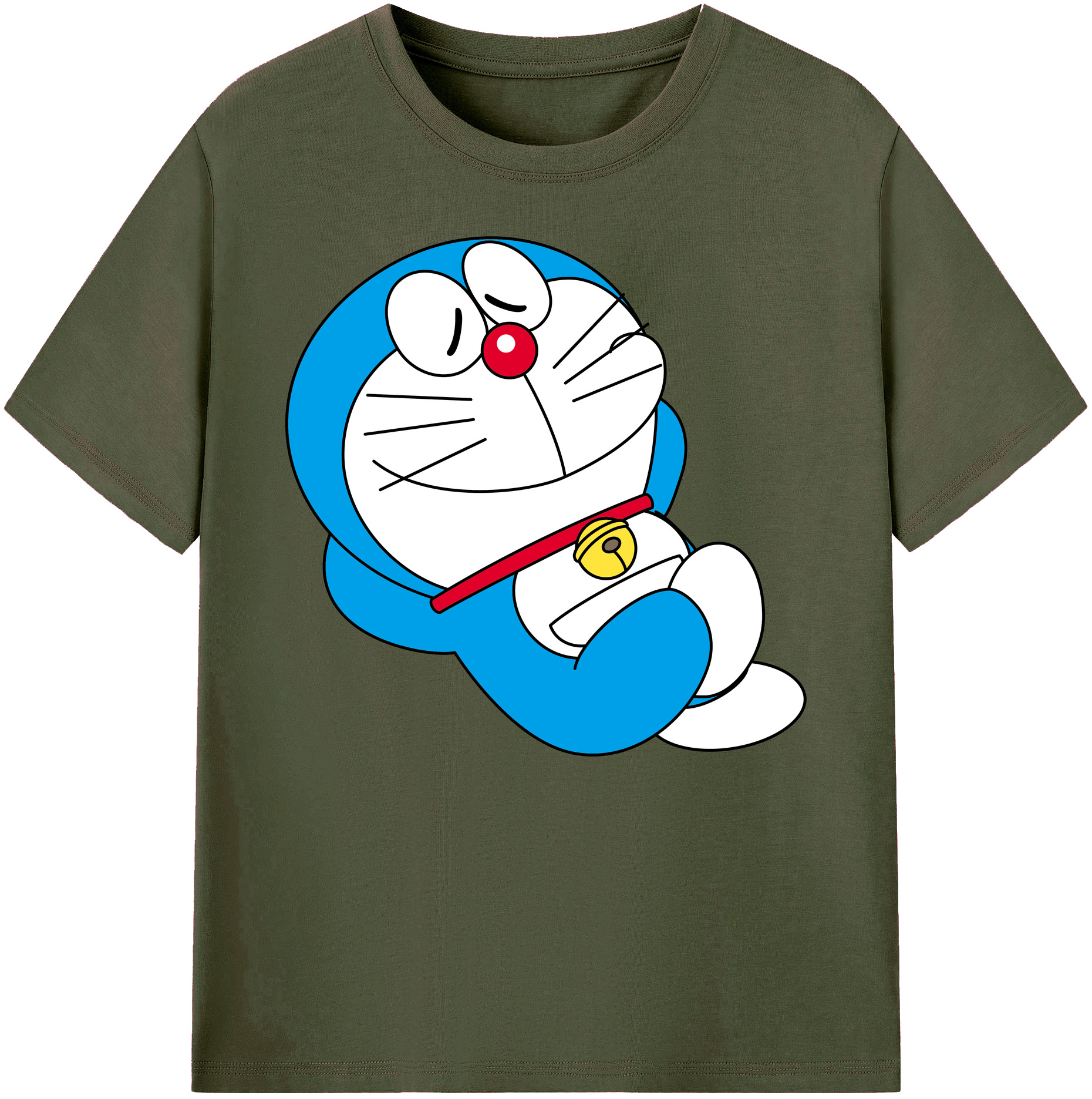 （画像用） ドラえもん Doraemon 綿100％ メンズ半袖Tシャツ｜肌触りやわらか＆通気性